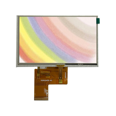 800X480px TN TFT LCD Display Screen With Resistive Touch Screen Industrial