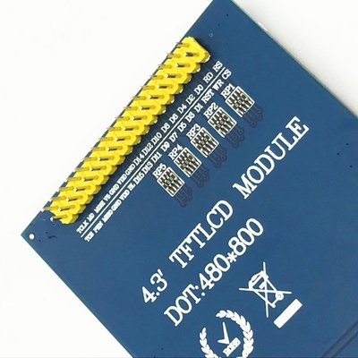 4.3 Inch 480x800 Touch TFT LCD Graphic Color Tft Screen Module 350nits  NT35510 Driver IC