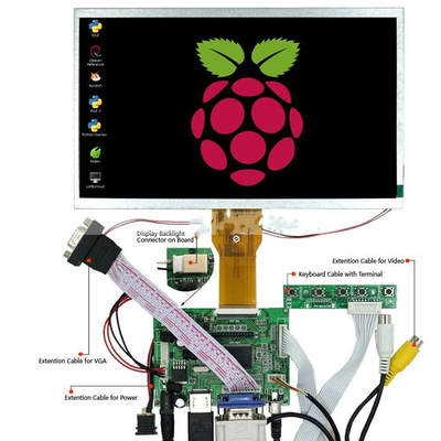 1024x600 Black TFT LCD 10.1in High Brightness 1000 Nits Outdoor Advertising LCD Display