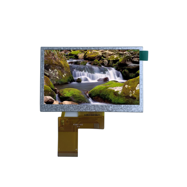 480x272 TFT LCD Display 4.3 Inch Tft Lcd 500nits Ips Tft Display 40pin RGB Interface